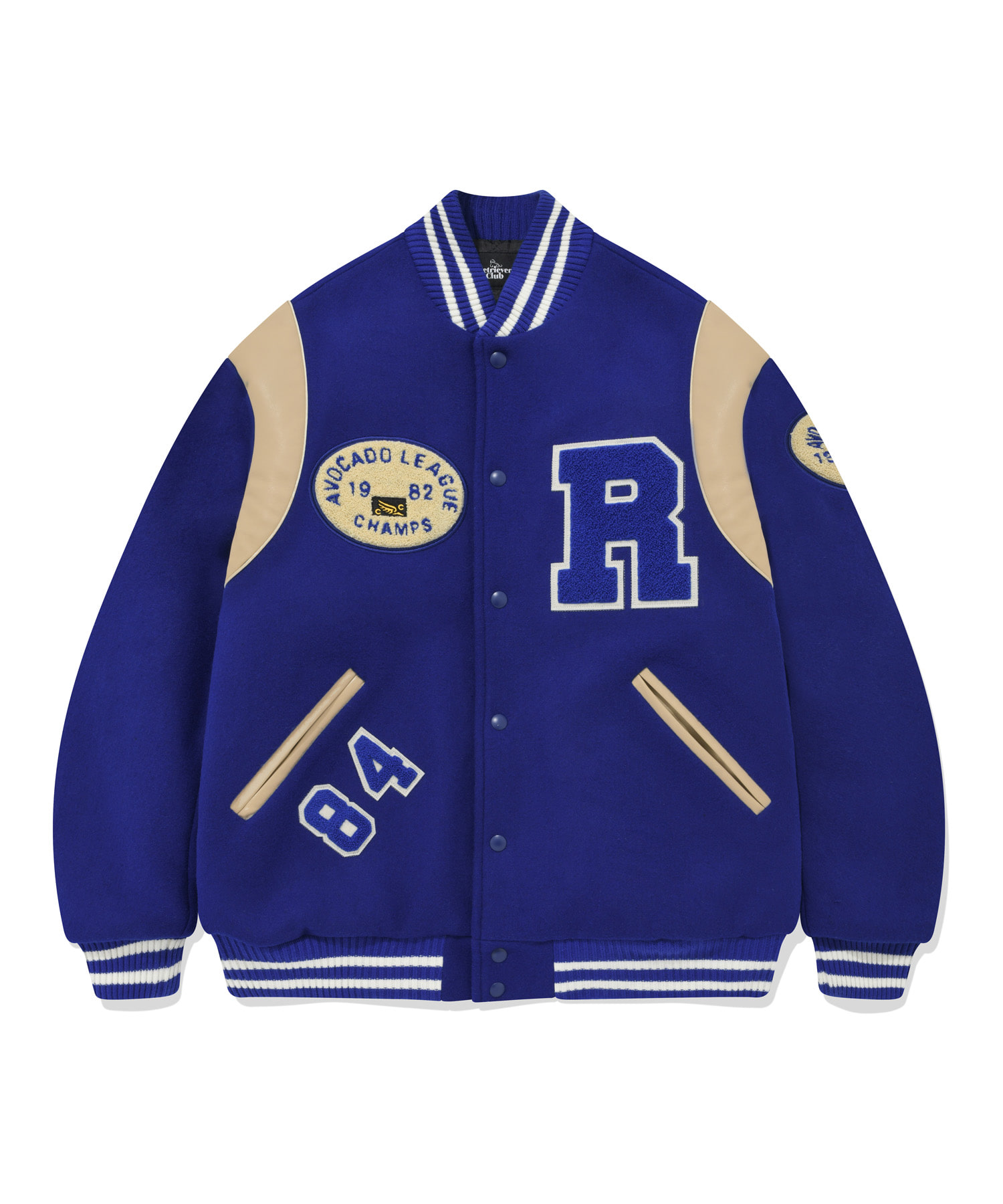 BIG R LOGO PATCH STADIUM JACKET [BLUE]