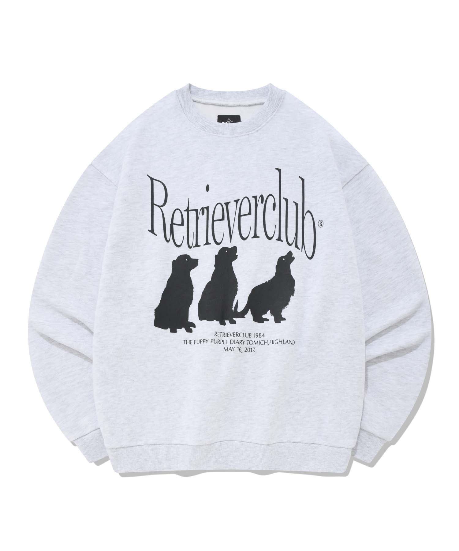 SILHOUETTE RETRIEVER CREWNECK [MELANGE GRAY]