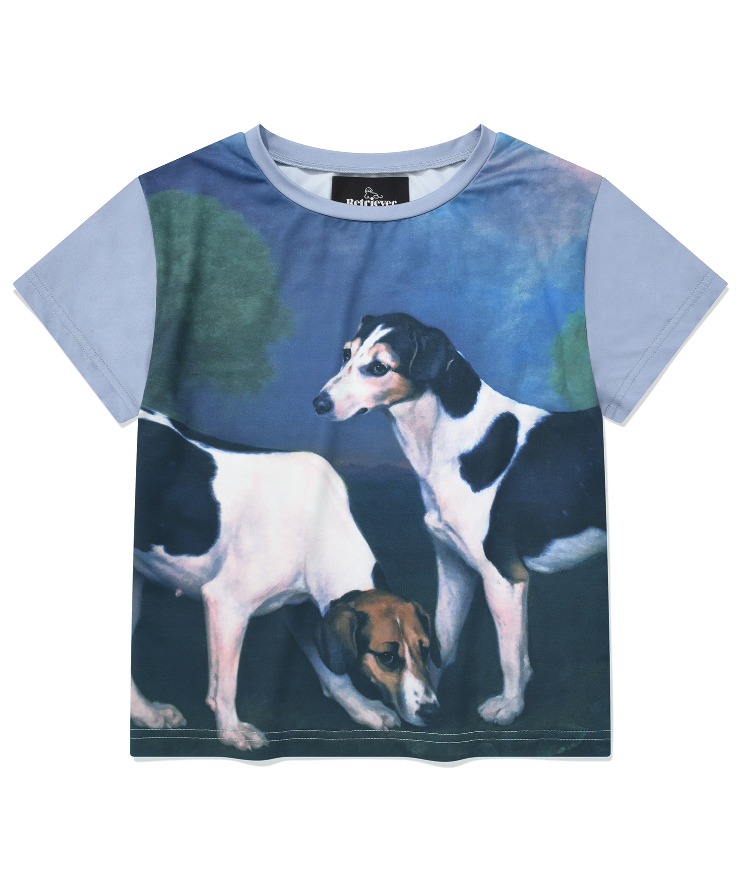 TWO  BEAGLES CROP TEE [GRAY]