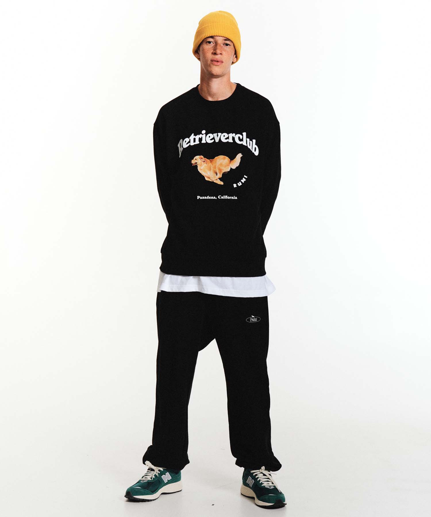 RUNNING RETRIEVER CREWNECK [BLACK]