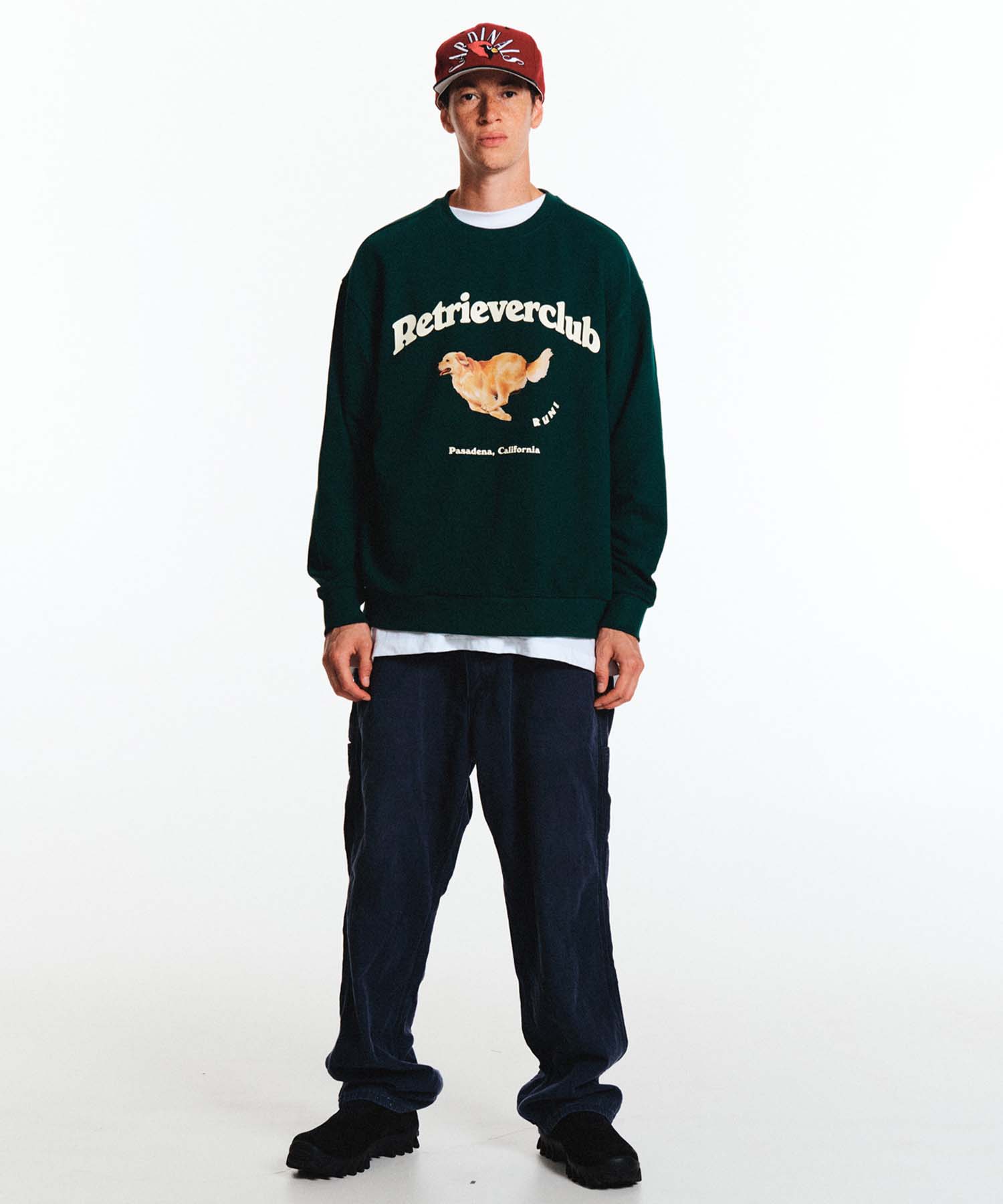 RUNNING RETRIEVER CREWNECK [GREEN]