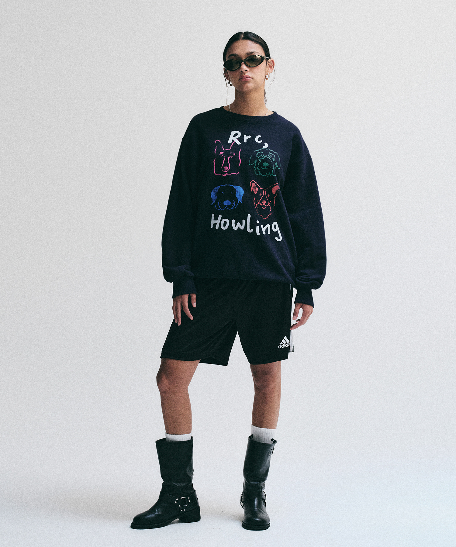 COLOR HOWLING CREWNECK [NAVY]