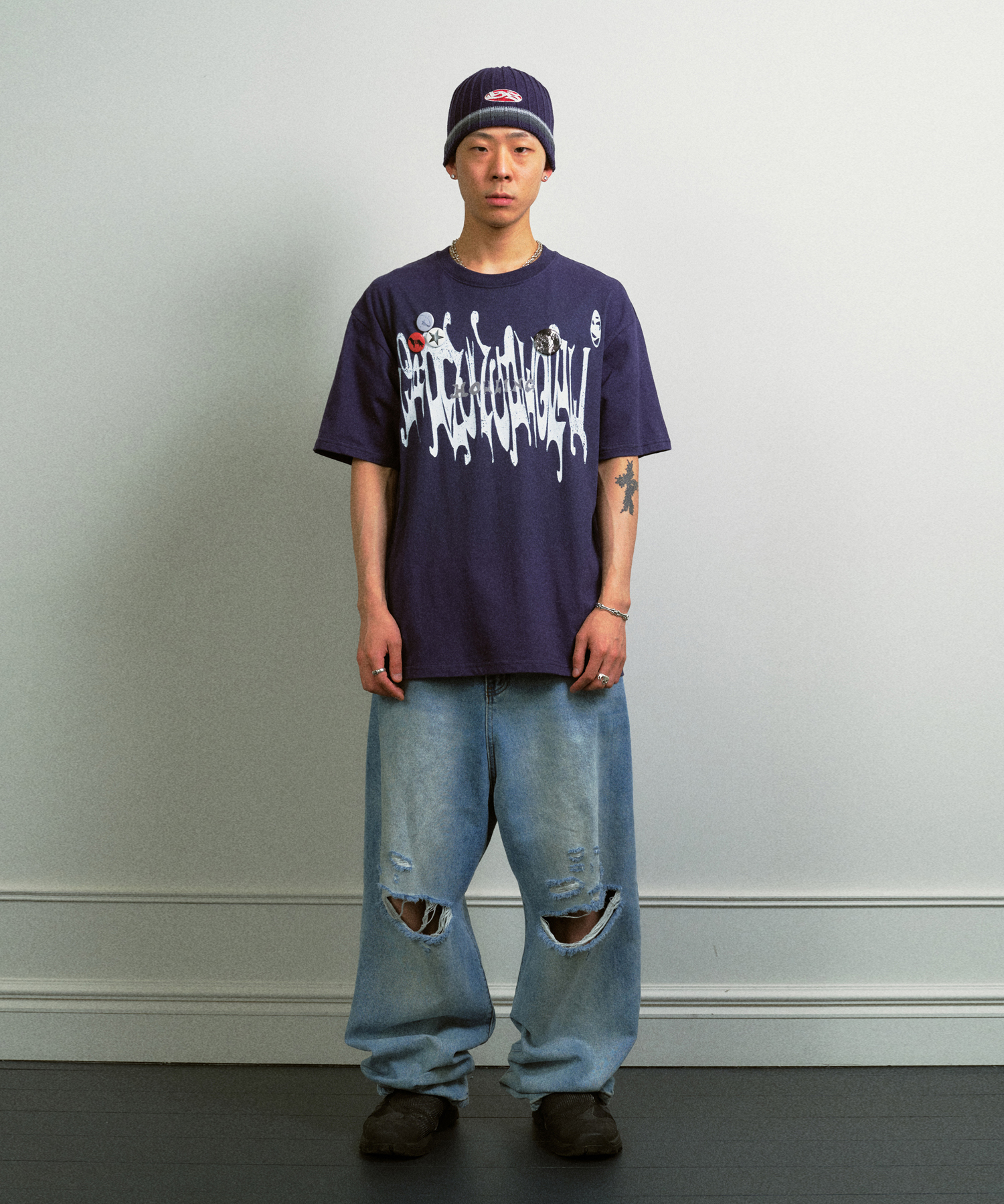 HIDE HOWLING TEE [NAVY]