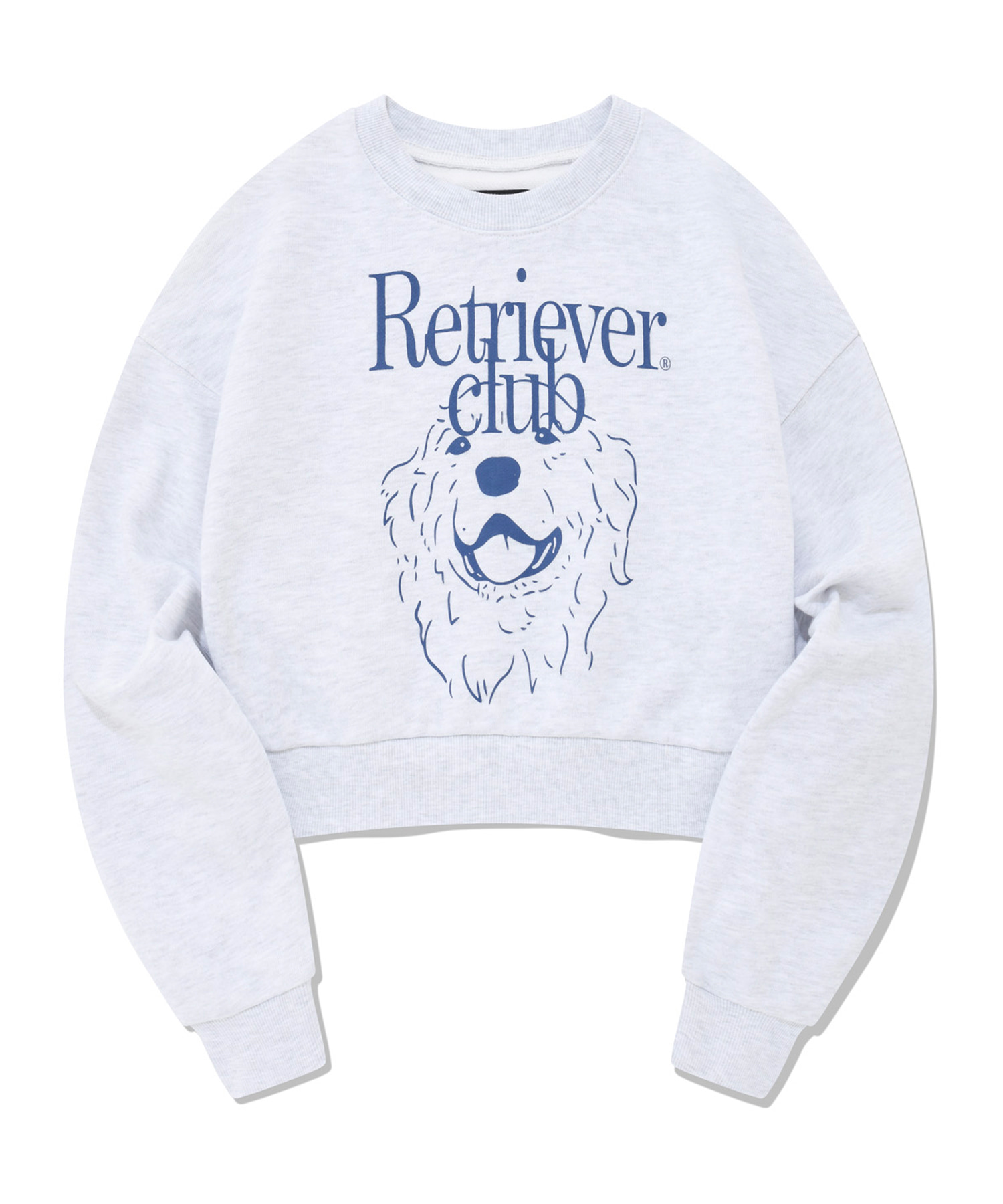 LAUGHING RETRIEVER CROP CREWNECK [BLUE]