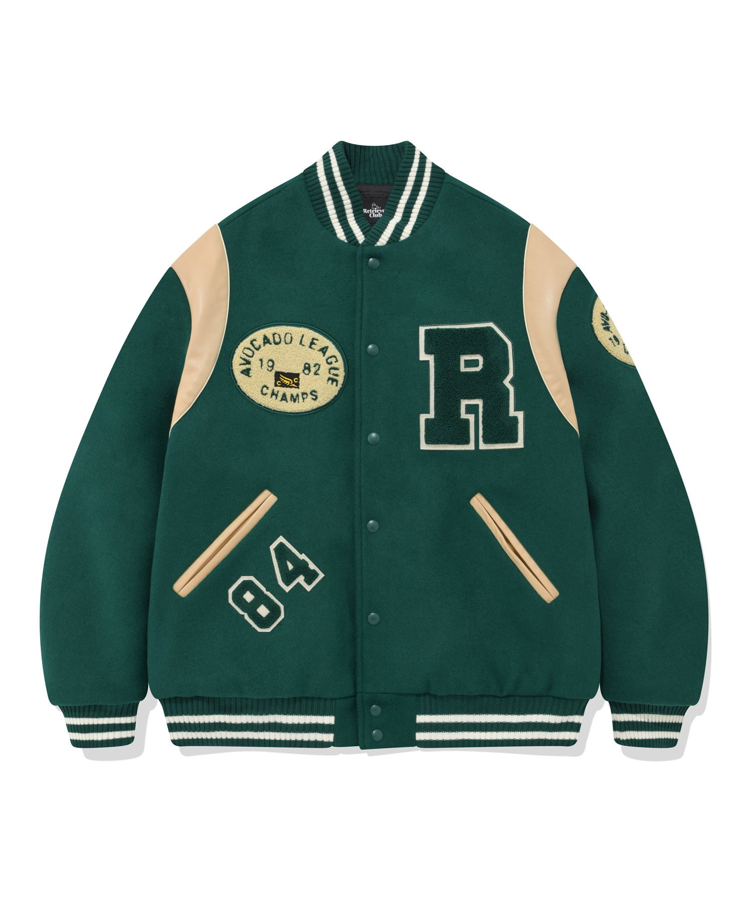 BIG R LOGO PATCH  STADIUM JACKET [GREEN]