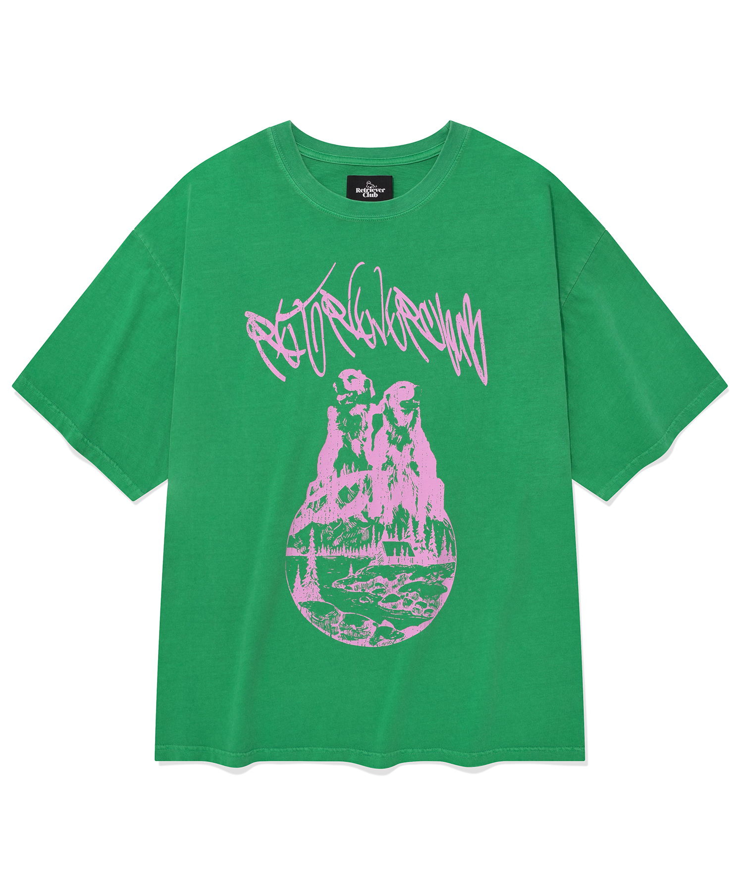 GRAFFITI DOGS TEE [PIGMENT GREEN]