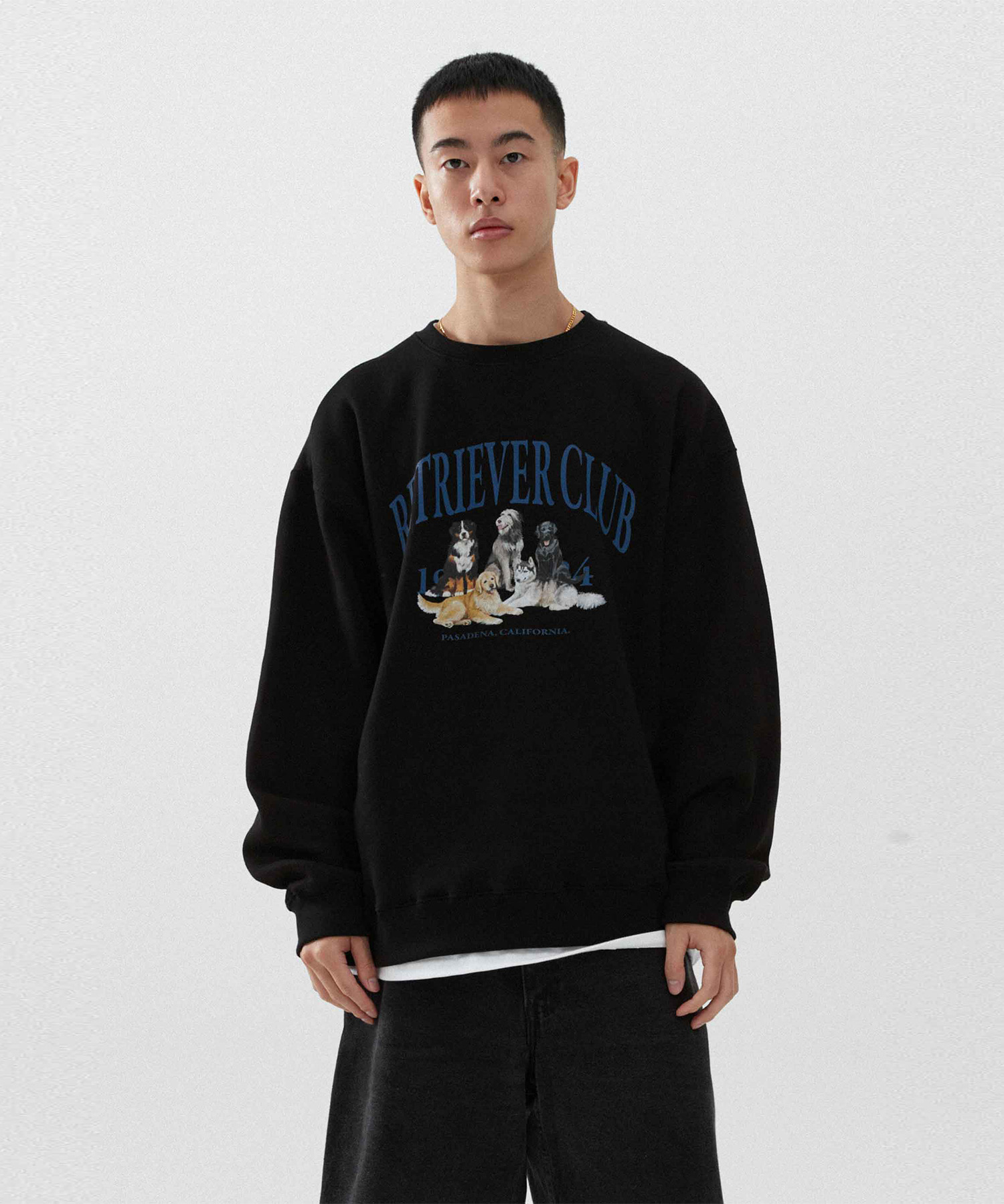 RETRIEVER FRIENDS CREWNECK [BLACK]