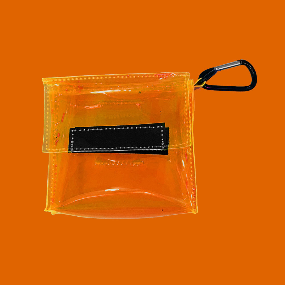 PVC 클리어 키링 벨트백 (orange)