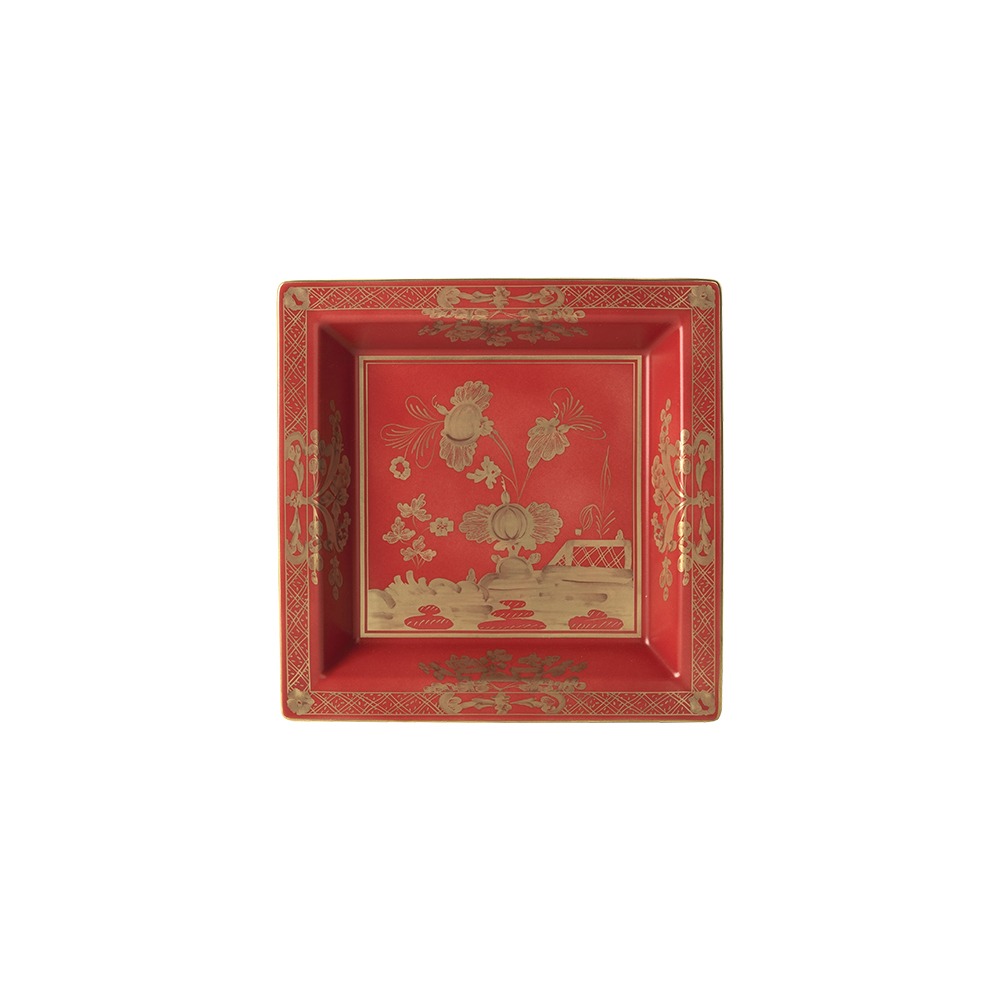 GINORI1735 지노리 ORIENTE ITALIANO LARGE SQUARED VIDE POCHE RUBRUM 오리엔테 이탈리아노 스퀘어 플레이트 사각 접시 24.5CM