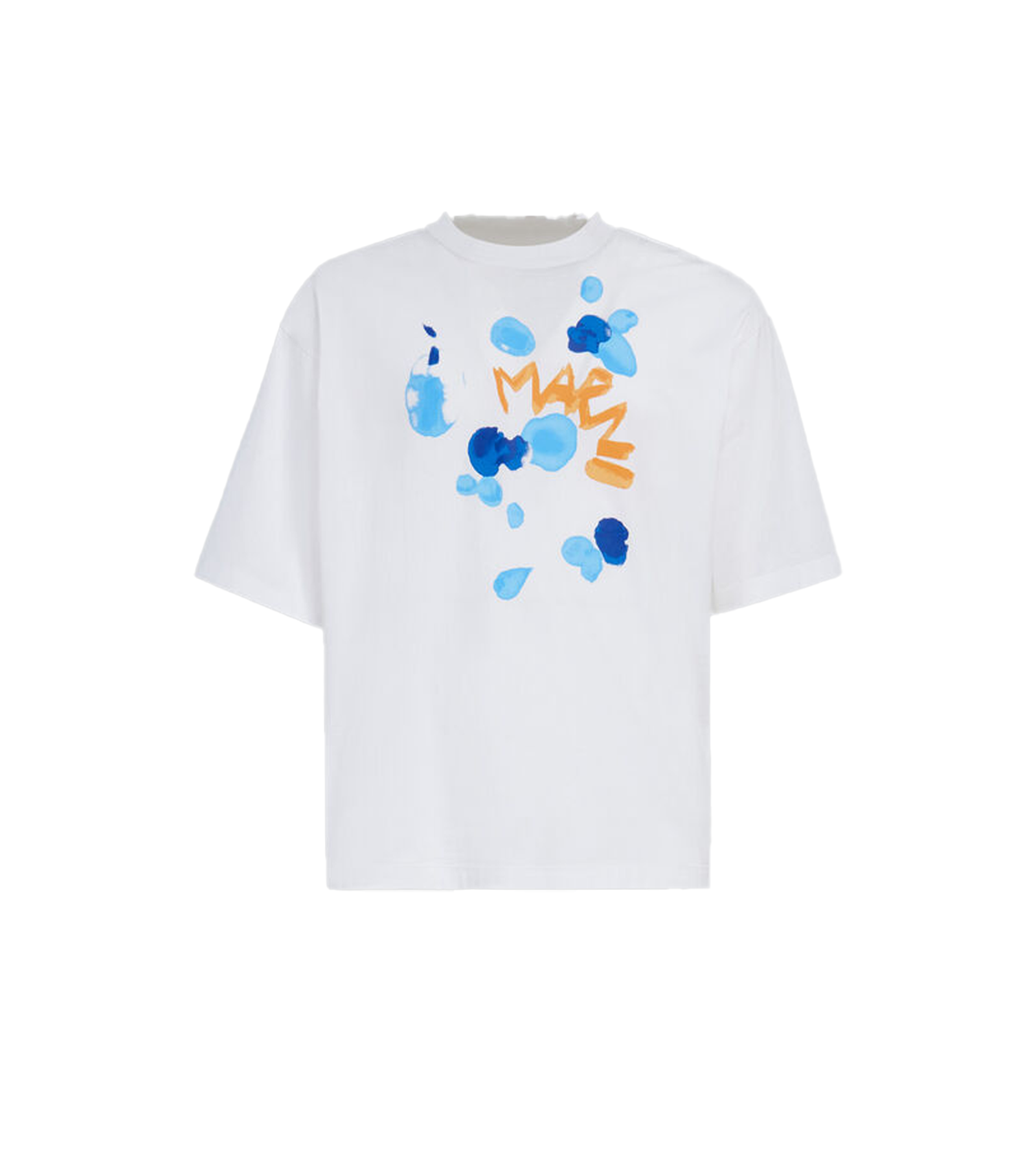 ( M ) T-Shirt With Dripping Print (White)
