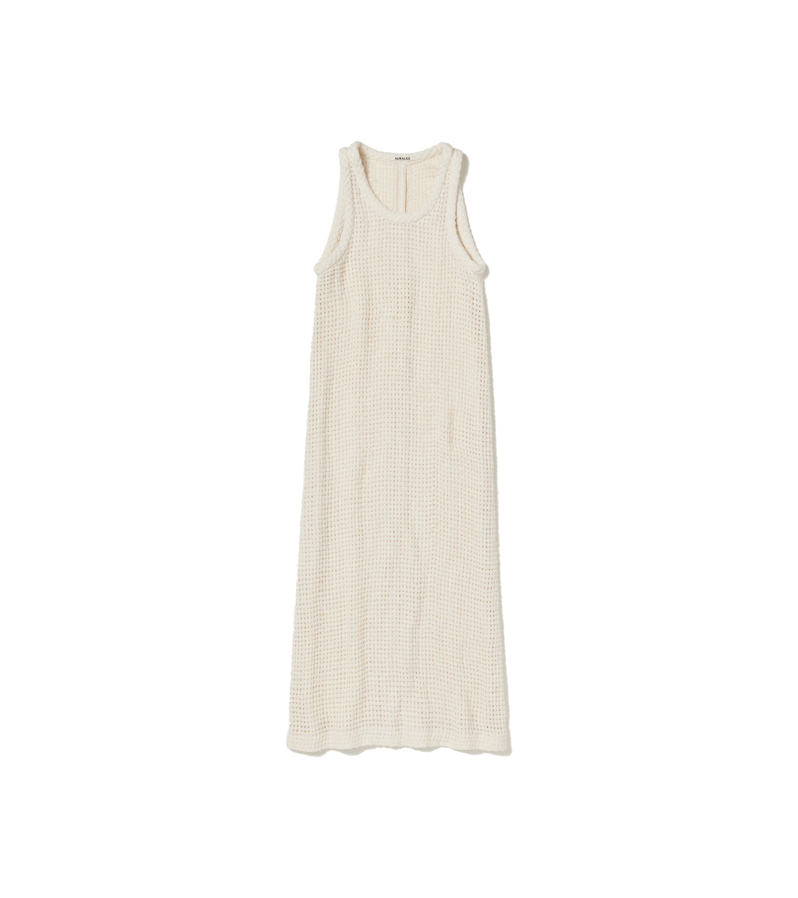 Homespun Summer Tweed Mesh Dress (Off White)