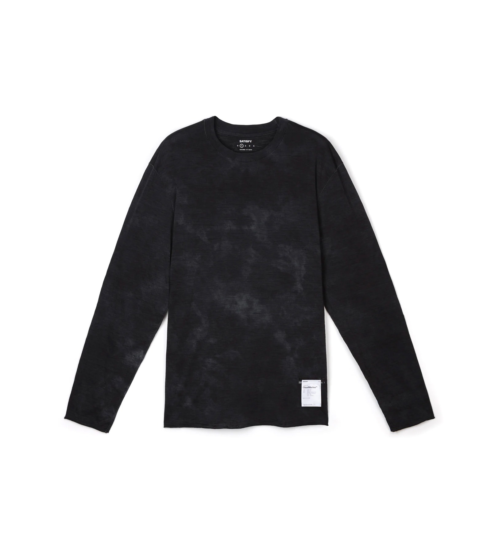 CloudMerino™ Long T‑Shirt  (BATIK BLACK)