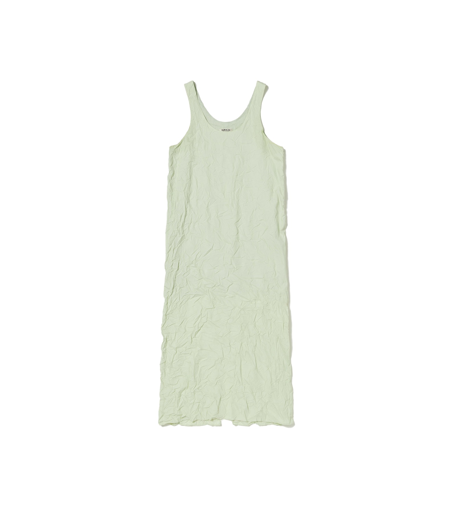 Wrinkled Washed Finx Twill Dress (Light Green)