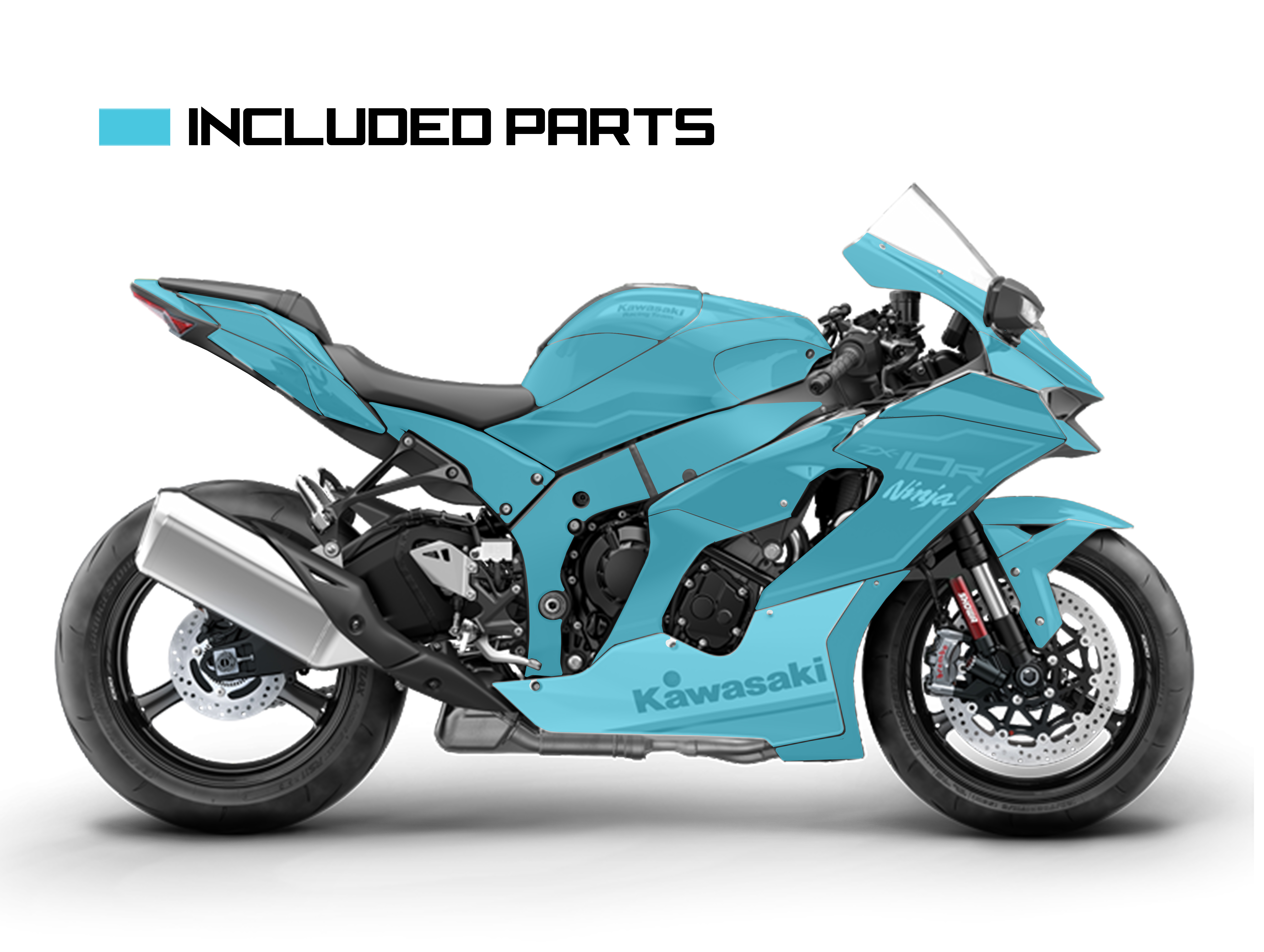ZX-10R (2021~) Full Graphic Kit (PL-GY) - DABRABBIT