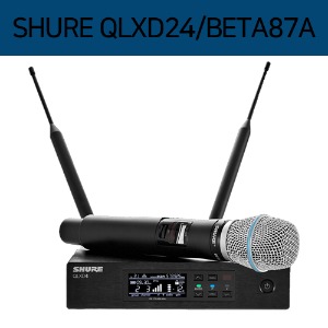 [재고보유]SHURE QLXD24/BETA87 슈어 무선 송수신기 세트