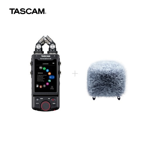 TASCAM Portacapture X8 + WS86 세트 타스캄 멀티트랙 포터블 레코더와 전용 윈드스크린