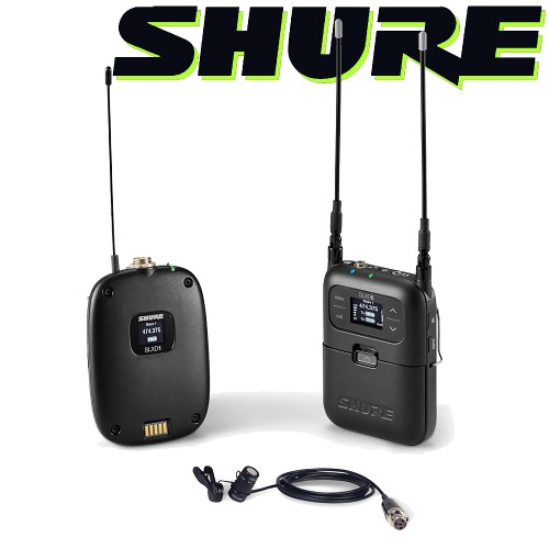 슈어 SLX15/85 포터블 바디팩 송신기 수신기 세트 WL185마이크 포함 SHURE