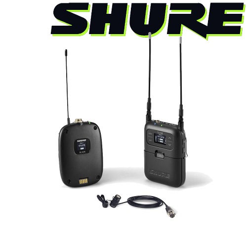 슈어 SLX15/UL4B 포터블 바디팩 송신기 수신기 세트 UL4B 마이크 포함 SHURE