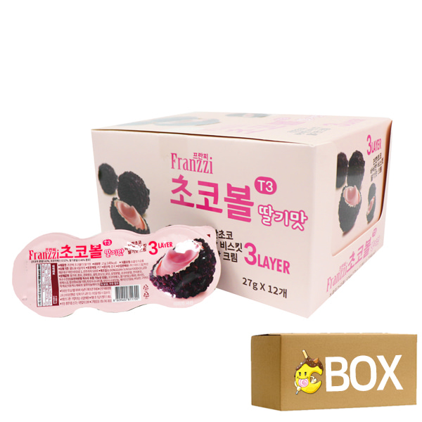 프란찌 초코볼 T3 딸기맛 27g X 12개 X 8곽 1박스