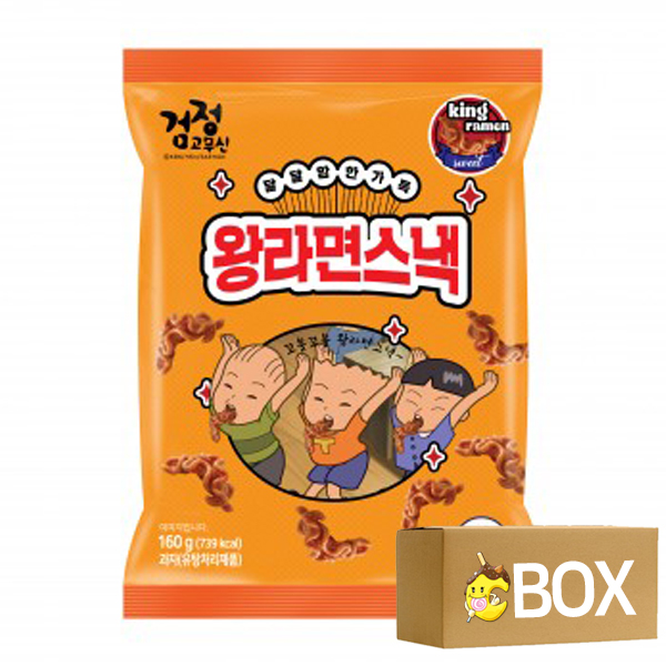 검정고무신 왕라면스낵 160g X 16봉 1박스