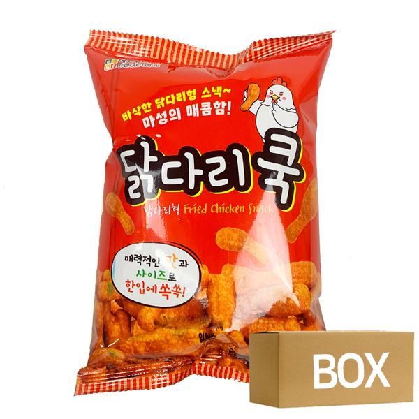 에코푸드 닭다리쿡 과자 80g X 20봉 1박스 /닭다리과자 봉지과자