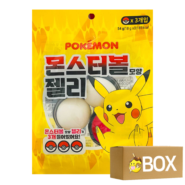 포켓몬 몬스터볼모양 젤리 54g(18g x 3개입) X 24봉 1박스