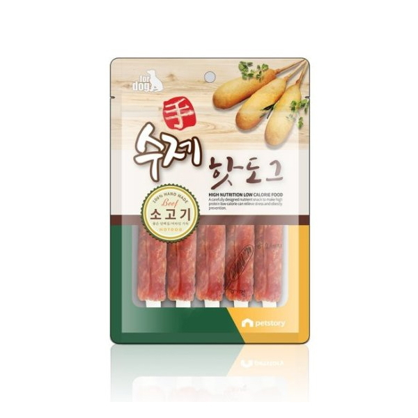 강아지 펫스토리 수제 핫도그 소고기 100g