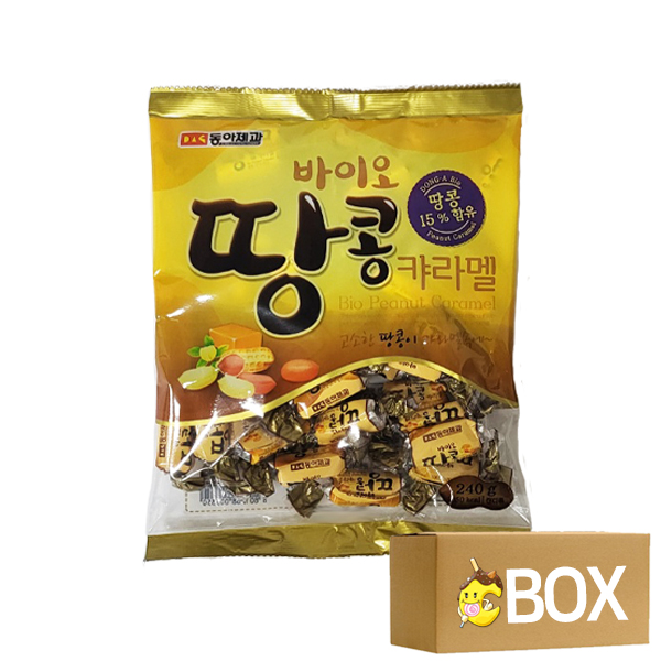 동아제과 바이오 땅콩캬라멜 240g X 10개입 1박스