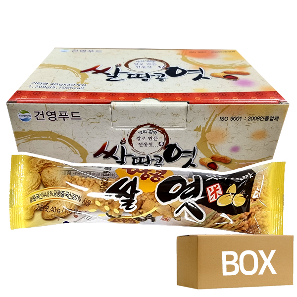 건영제과 쌀땅콩엿 40g x 30개입 6곽 1박스