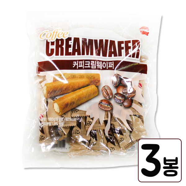 커피크림 웨이퍼 180g X 3봉