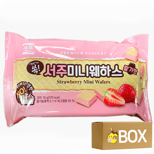 서주 미니웨하스 딸기맛 80g x 20개 1박스