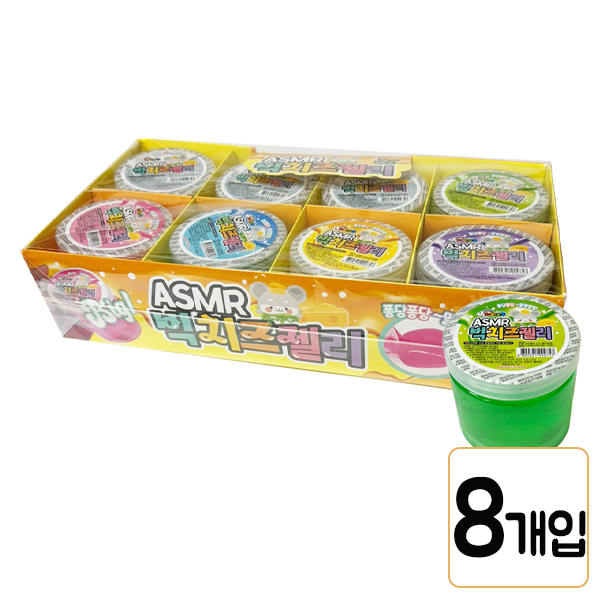 (장난감) ASMR 빅 치즈 젤리 슬라임 8개입 1곽