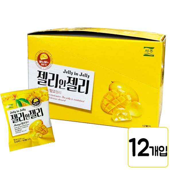 젤리인젤리 망고젤리 26g x 12봉지 1곽