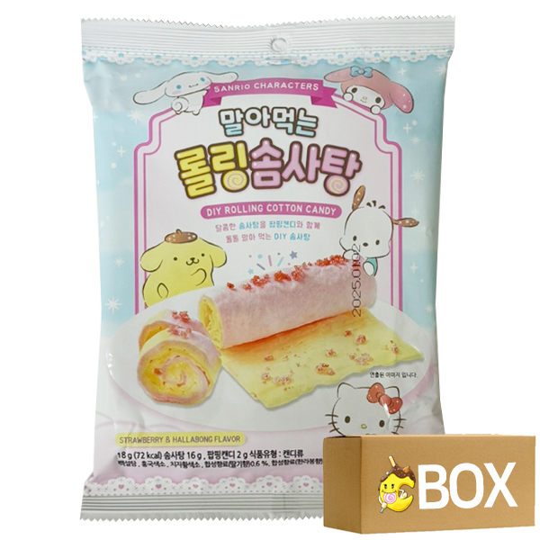 산리오캐릭터즈 말아먹는 롤링 솜사탕 18g X 12개입 1박스