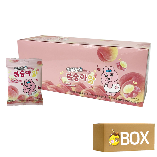 빤쮸토끼 벗겨먹는 복숭아알 구미 40g X 20개입 X 4곽 1박스