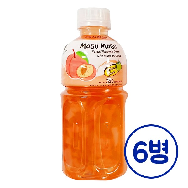 모구모구 복숭아향 320ml 6개 1묶음