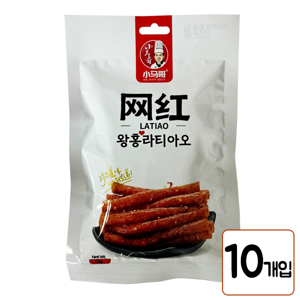 (소비기한 2024-08-20) 왕홍 라티아오 70g X 10개입 1곽