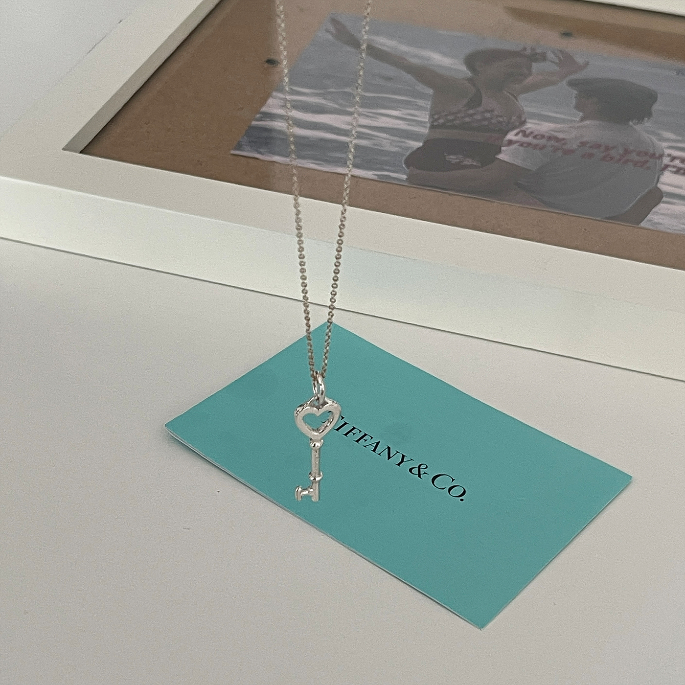 TIFFANY&amp;CO heart key 925 silver necklace