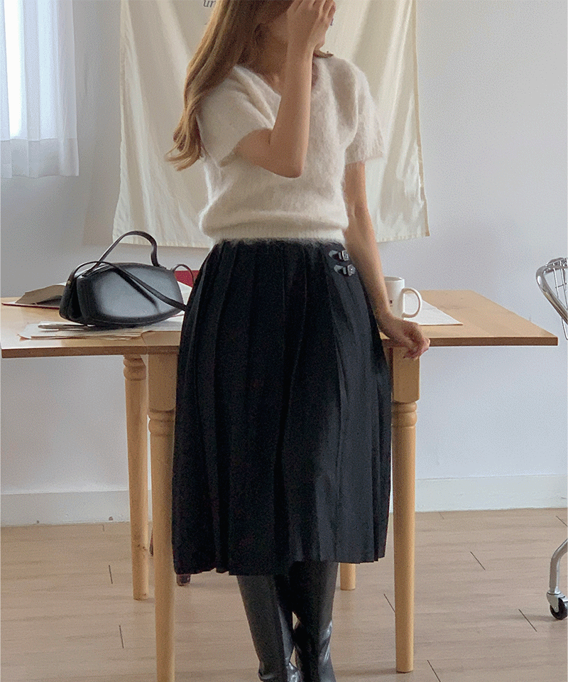 Nelly wool pleats skirt (50% wool) : [PRODUCT_SUMMARY_DESC]