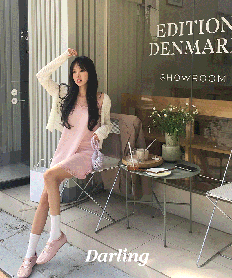 [MADE] Rosé Lace Dress