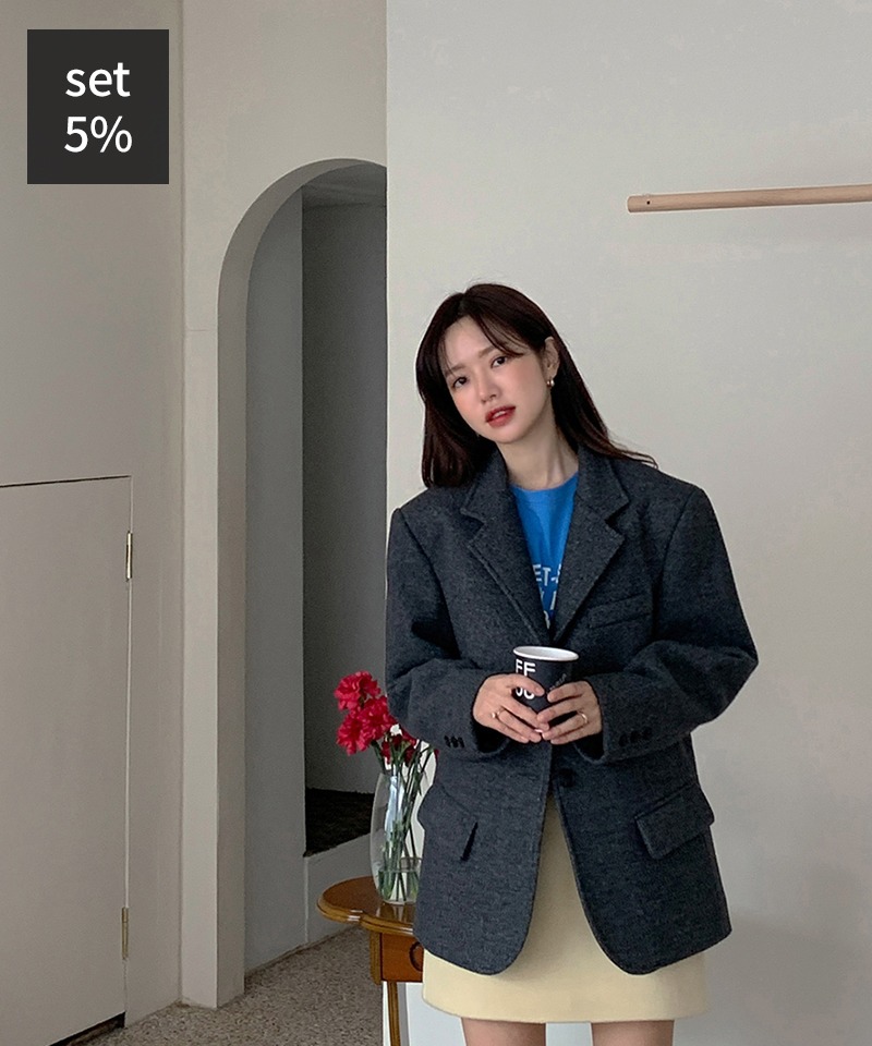 ヌビムワームジャケット+クロエニューヨークTシャツ 韓国ファッション通販 ダルトゥ