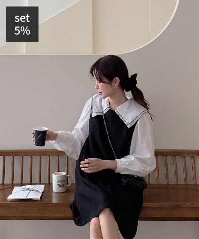 イザベルカラブラウス+ジェニナシワンピース 韓国ファッション通販 ダルトゥ