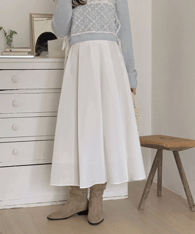 Luv Pleated Long Skirt
