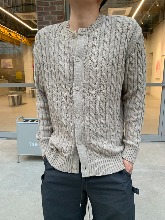 cotton pretzel knit cardigan (5color)