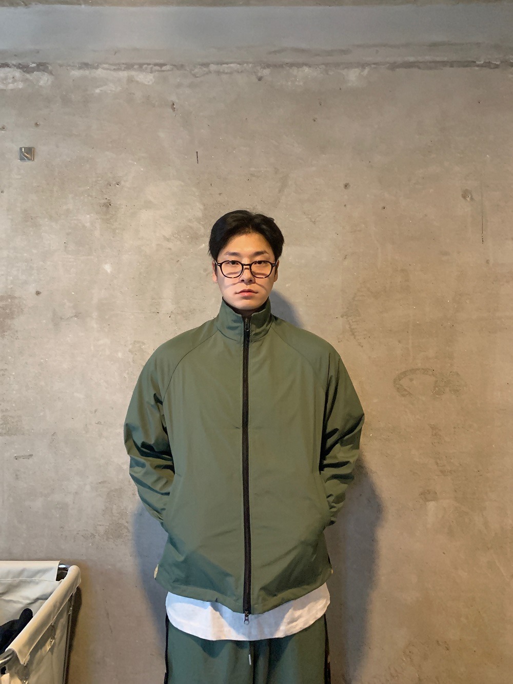 Two-way camo zip-up (2color)