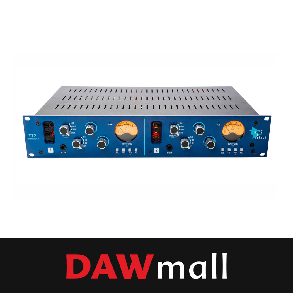 API Select T12 2-Channel Tube Mic Preamp 셀렉트 2채널 튜브 마이크 프리앰프