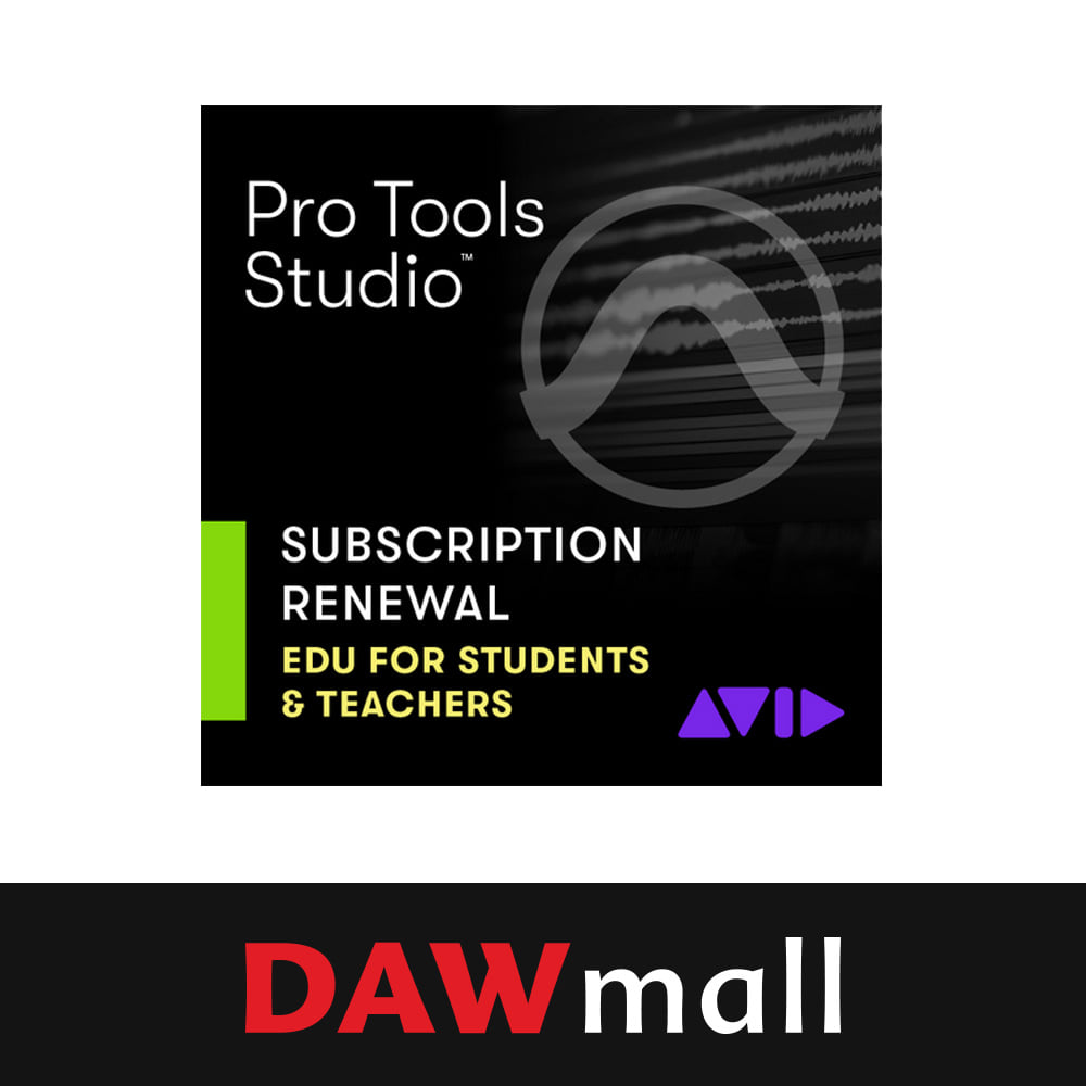 Avid Pro Tools Studio Annual Paid Annually Subscription for EDU - RENEWAL 아비드 프로툴 스튜디오 1년 구독 리뉴얼 - 교육용