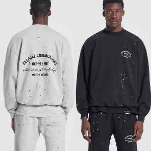 REPRESENT 컬러 스플래쉬 잉크 프린팅 크루넥 스웨트셔츠