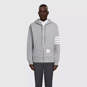 톰브라운 Thom Browne 코튼 지퍼 후드 집업