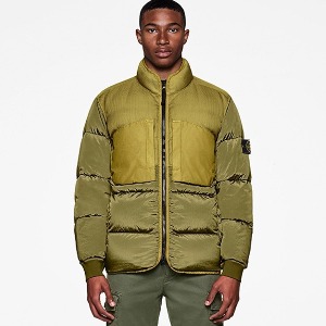 STONE ISLAND 21FW 모디파이드 파나마 나일론 믹스 패브릭 다운자켓